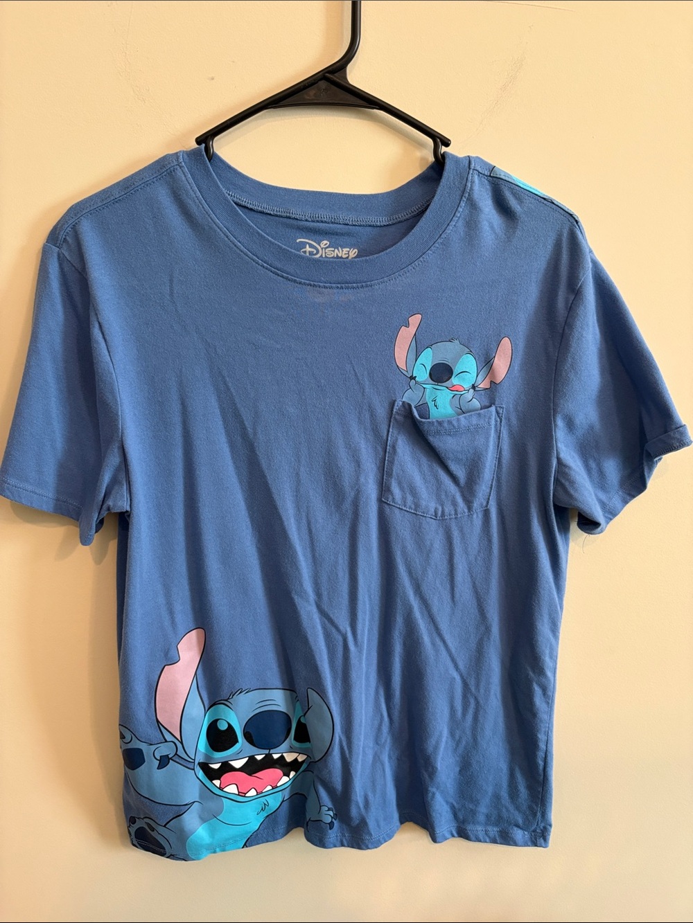 Disney Juniors Blue Stitch Pocket T‑Shirt